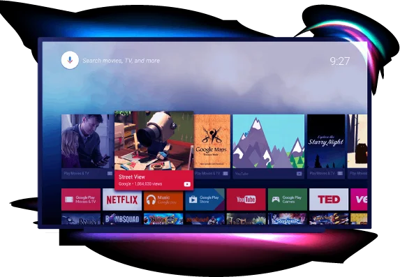 iptvuke.it.com Smart TV interface showing British channels and streaming apps